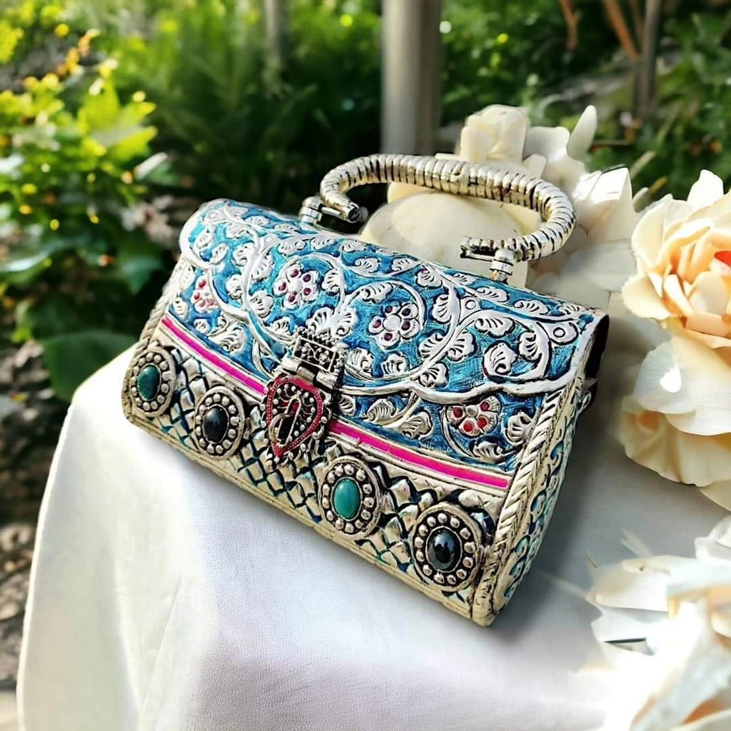 German silver Meena clutch