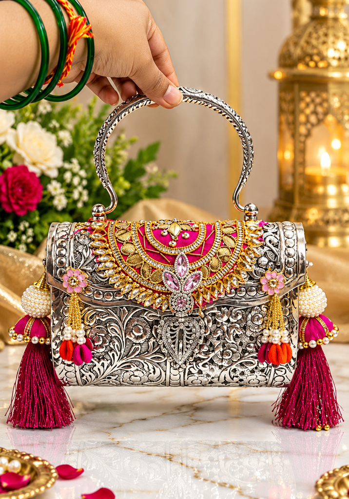 Brass golden Najraana clutch