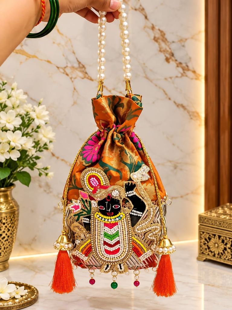 german silver potli bag