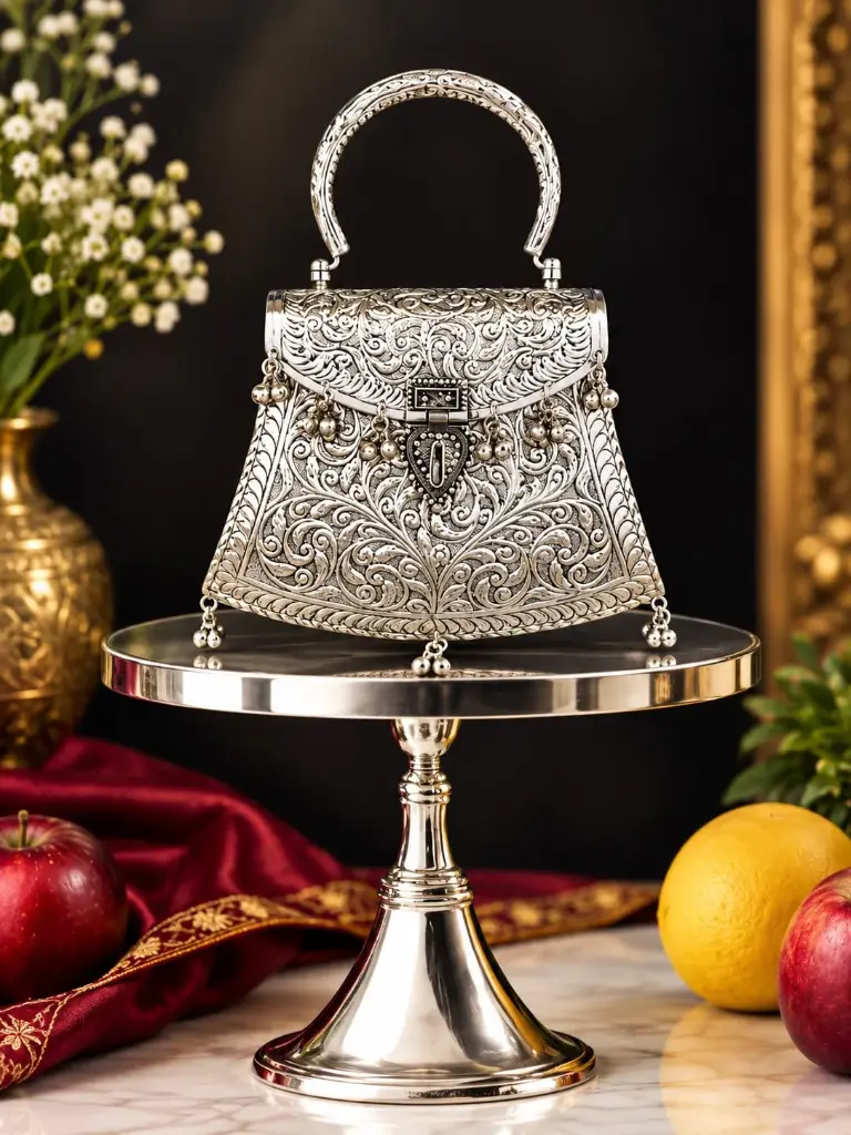 Brass silver clutch