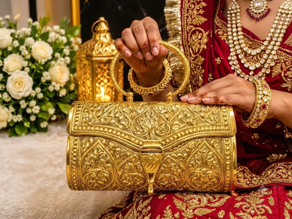 Brass golden clutch